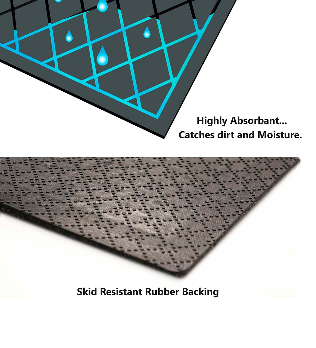 Waterhog Indoor/Outdoor Geometric Half-Round Doormat, 24" x 39"