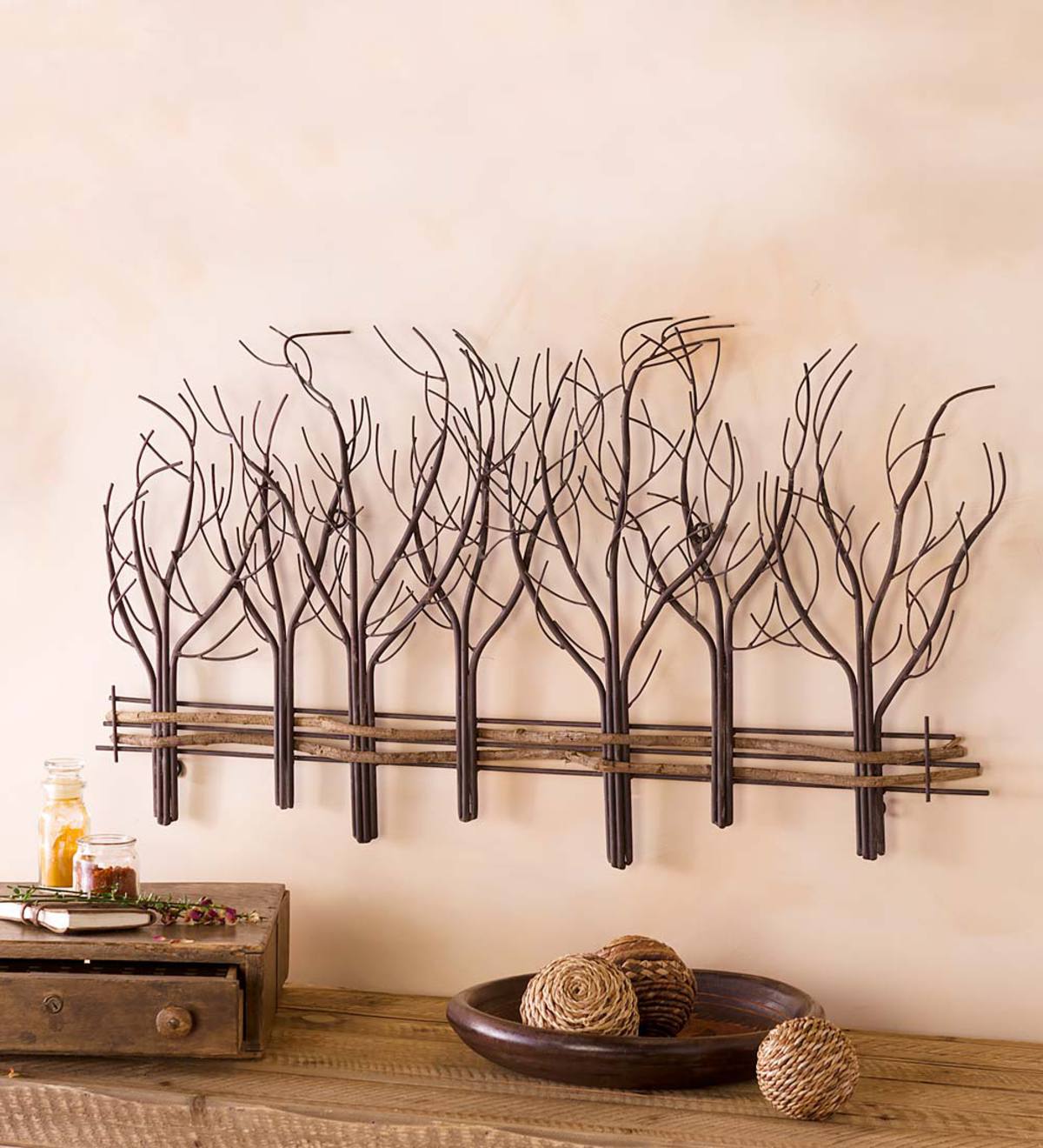 Metal and Natural Vine Winter Tree Wall Art | All Wall Art ...