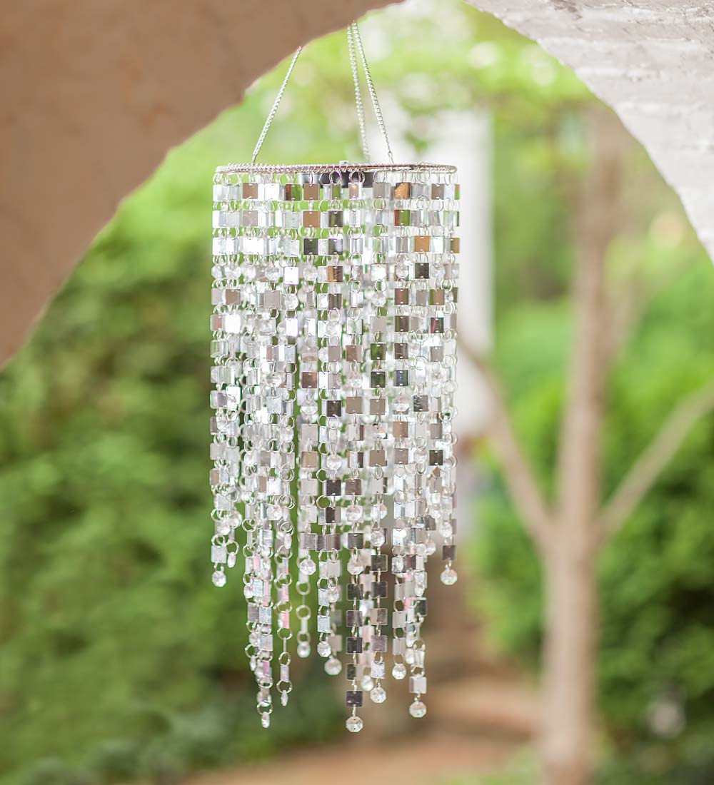 Crystal Clear Chandelier Wind Chimes Outdoor Porch Yard Garden Patio