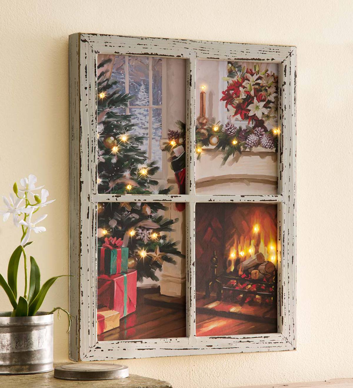 LEDLighted Christmas Window Wall Art Wind and Weather
