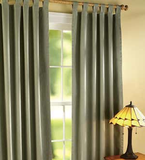 72"L Thermalogic Energy Efficient Insulated Solid Tab-Top Curtain Pair - Red