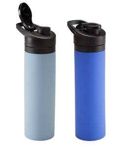 20-ounce Silicone Water Bottle - Blue