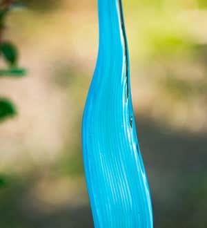 Art Glass Reed Garden Stake - Light Blue