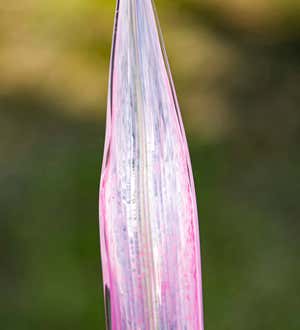 Art Glass Reed Garden Stake - Pink