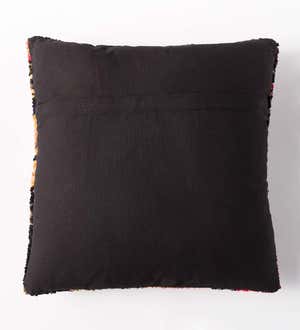 Fall Leaves Hand-Hooked Wool Throw Pillow