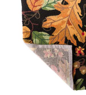 Falling Leaves 100% Wool Accent and Hearth Rug