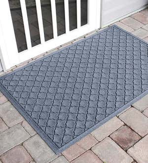 Waterhog Indoor/Outdoor Geometric Doormat, 3' x 7' - Medium Gray