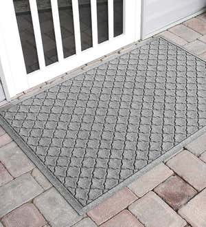 Waterhog Indoor/Outdoor Geometric Doormat, 22" x 60" - Medium Gray