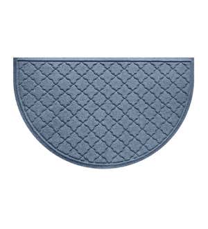 Waterhog Indoor/Outdoor Geometric Half-Round Doormat, 24" x 39" - Bluestone