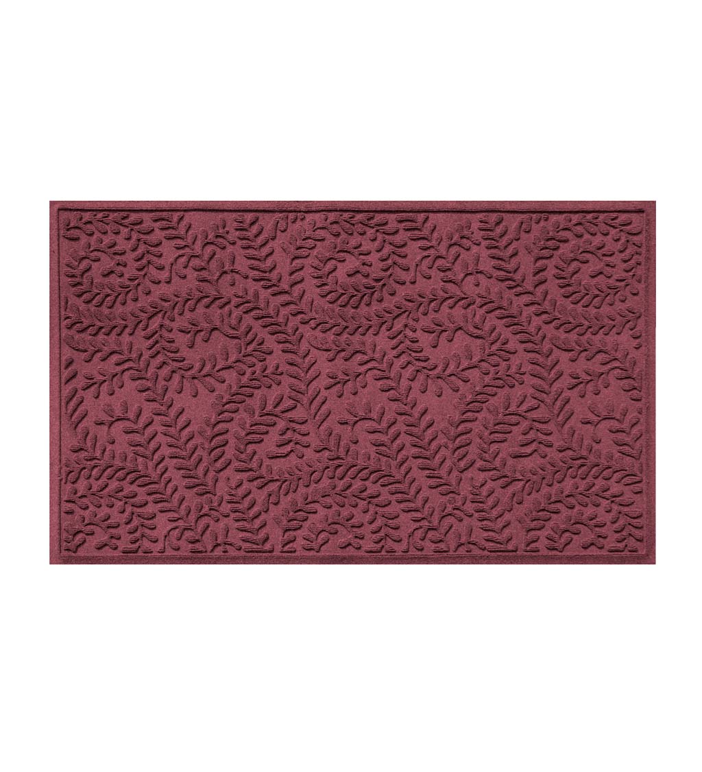 Waterhog Indoor/Outdoor Leaves Doormat, 3' x 5' - Bordeaux