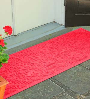 Waterhog Indoor/Outdoor Leaves Doormat, 2' x 3' - Red