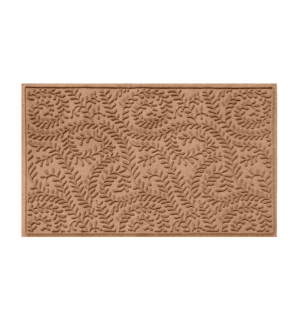 Waterhog Indoor/Outdoor Leaves Doormat, 22" x 60" - Camel