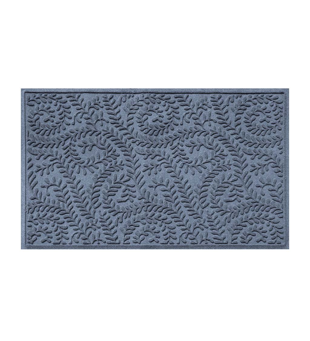 Waterhog Indoor/Outdoor Leaves Doormat, 2' x 3' - Bluestone