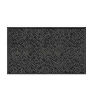 Waterhog Indoor/Outdoor Leaves Doormat, 2' x 3' - Medium Gray