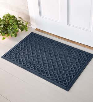 Waterhog Cable Weave Doormat, 2' x 5' - Navy