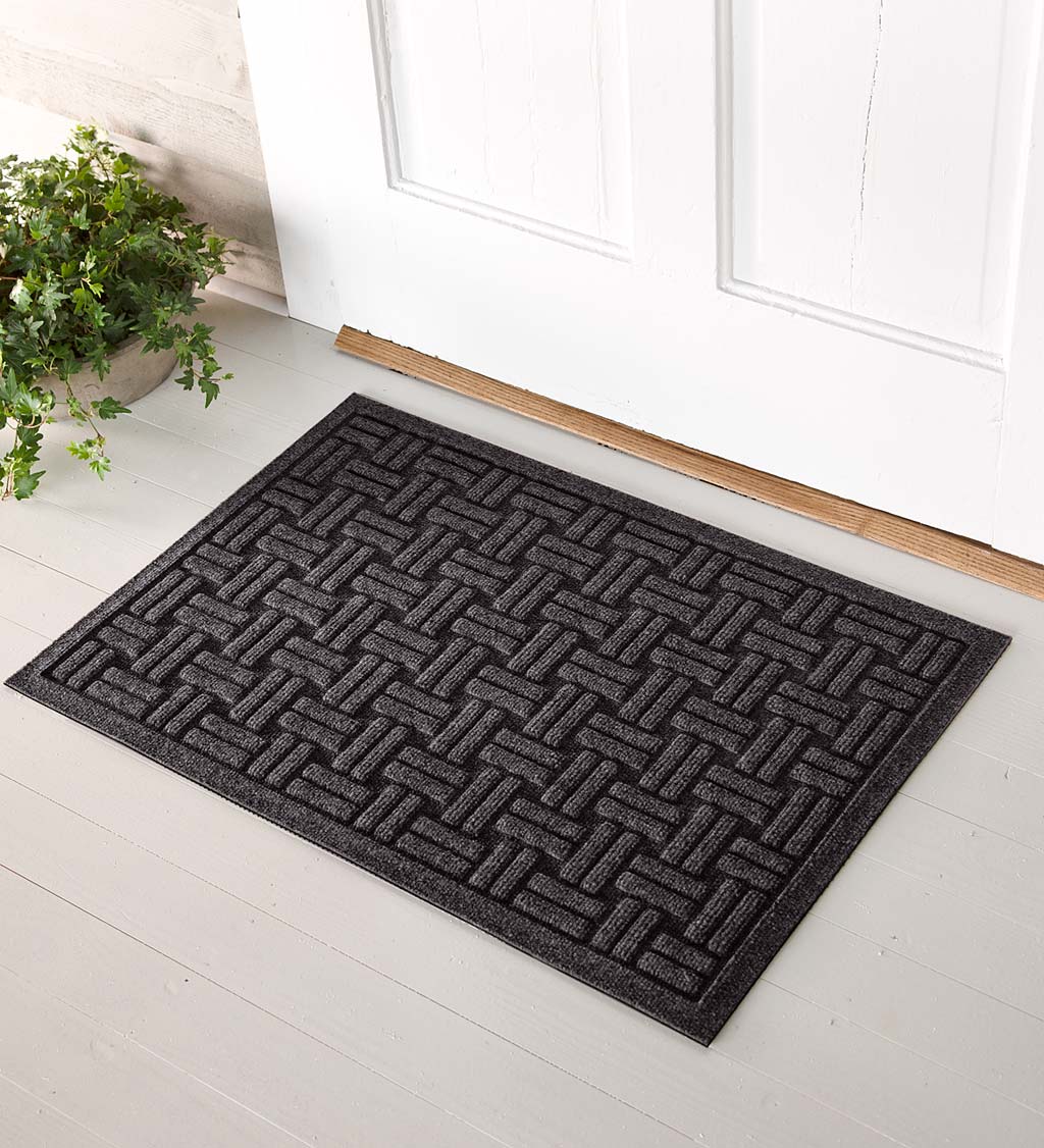 Waterhog Basket Weave Doormat, 2' x 5' - Charcoal