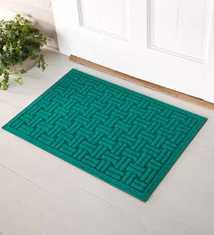 Waterhog Basket Weave Doormat, 3' x 5' - Aqua
