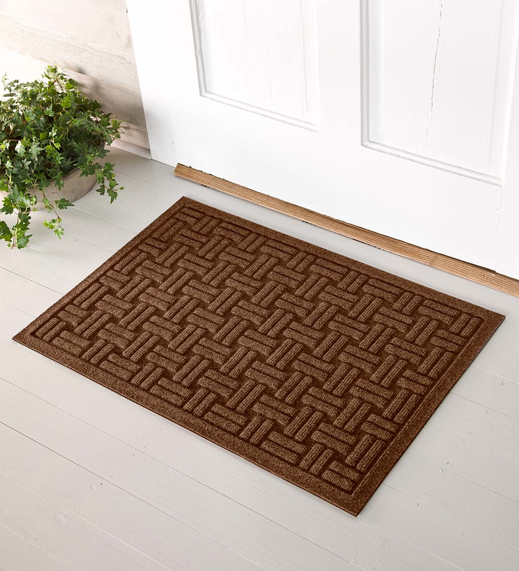 Waterhog Basket Weave Doormat, 2' x 5' - Brown