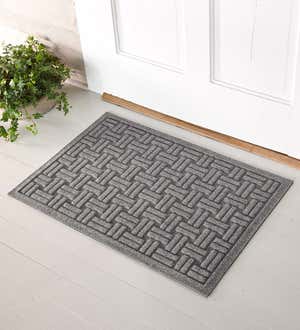 Waterhog Basket Weave Doormat, 3' x 5' - Bluestone