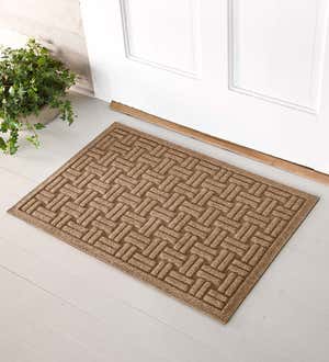 Waterhog Basket Weave Doormat, 3' x 7' - Aqua