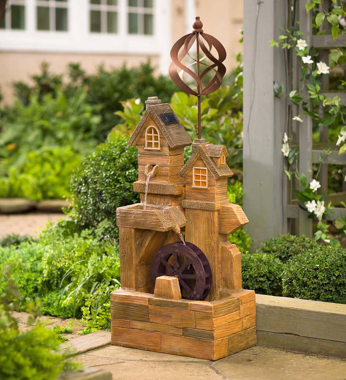 Solar Watermill Fountain with Spinner