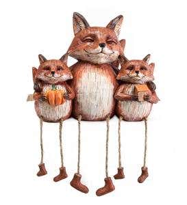 Harvest Fox Trio Sculpture