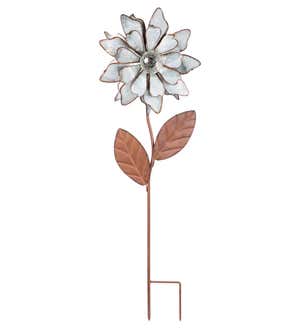 Glow in the Dark Lily Metal Garden Stake
