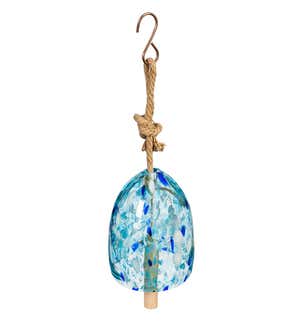 Art Glass Garden Bell Chime - Blue
