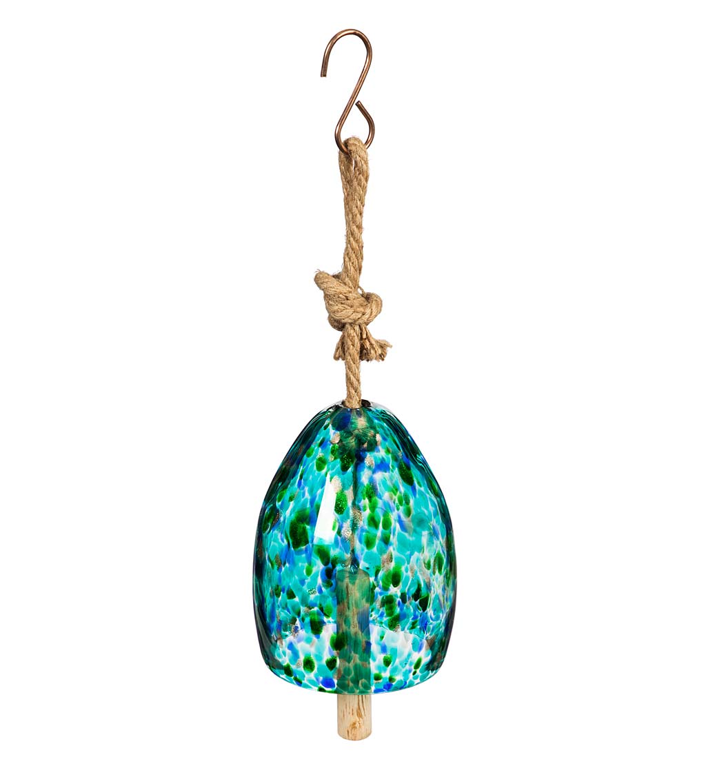 Art Glass Garden Bell Chime - Turquoise