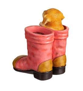 Puppy in Boots Planter - Pink