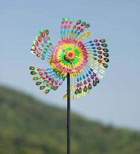 Rainbow Feathers Wind Spinner
