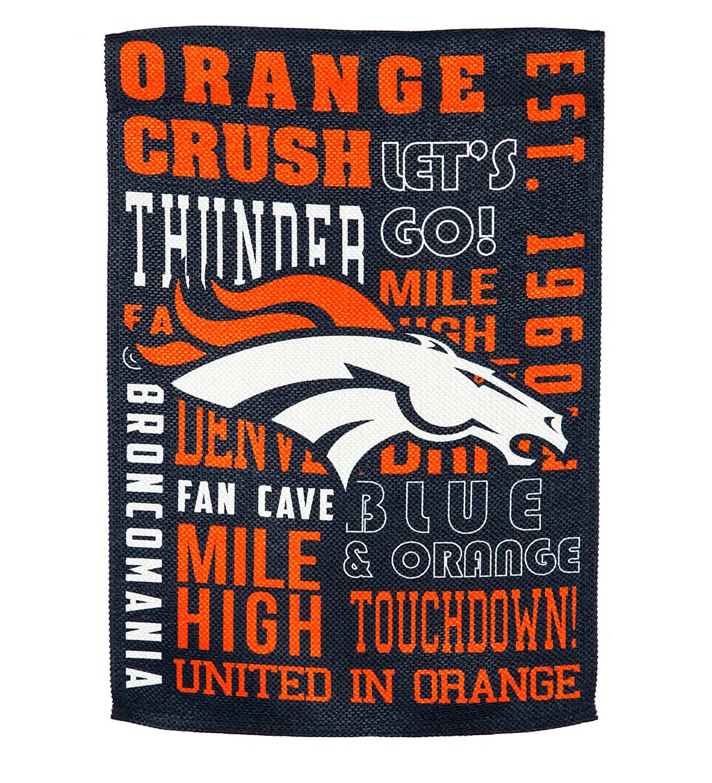 Double-Sided Fan Rules NFL Team Pride Sueded House Flag - Denver Broncos