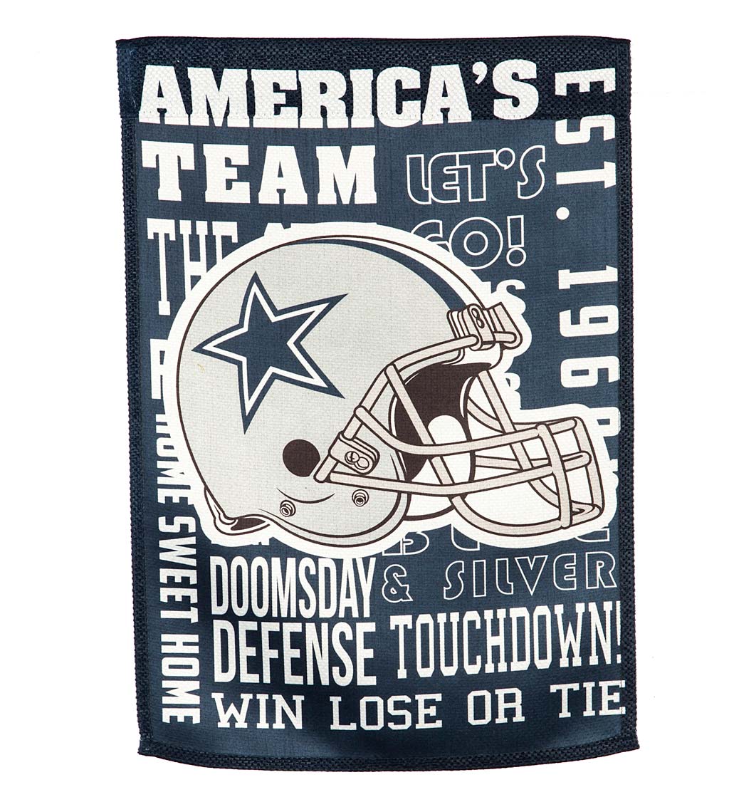 Double-Sided Fan Rules NFL Team Pride Sueded House Flag - Dallas Cowboys