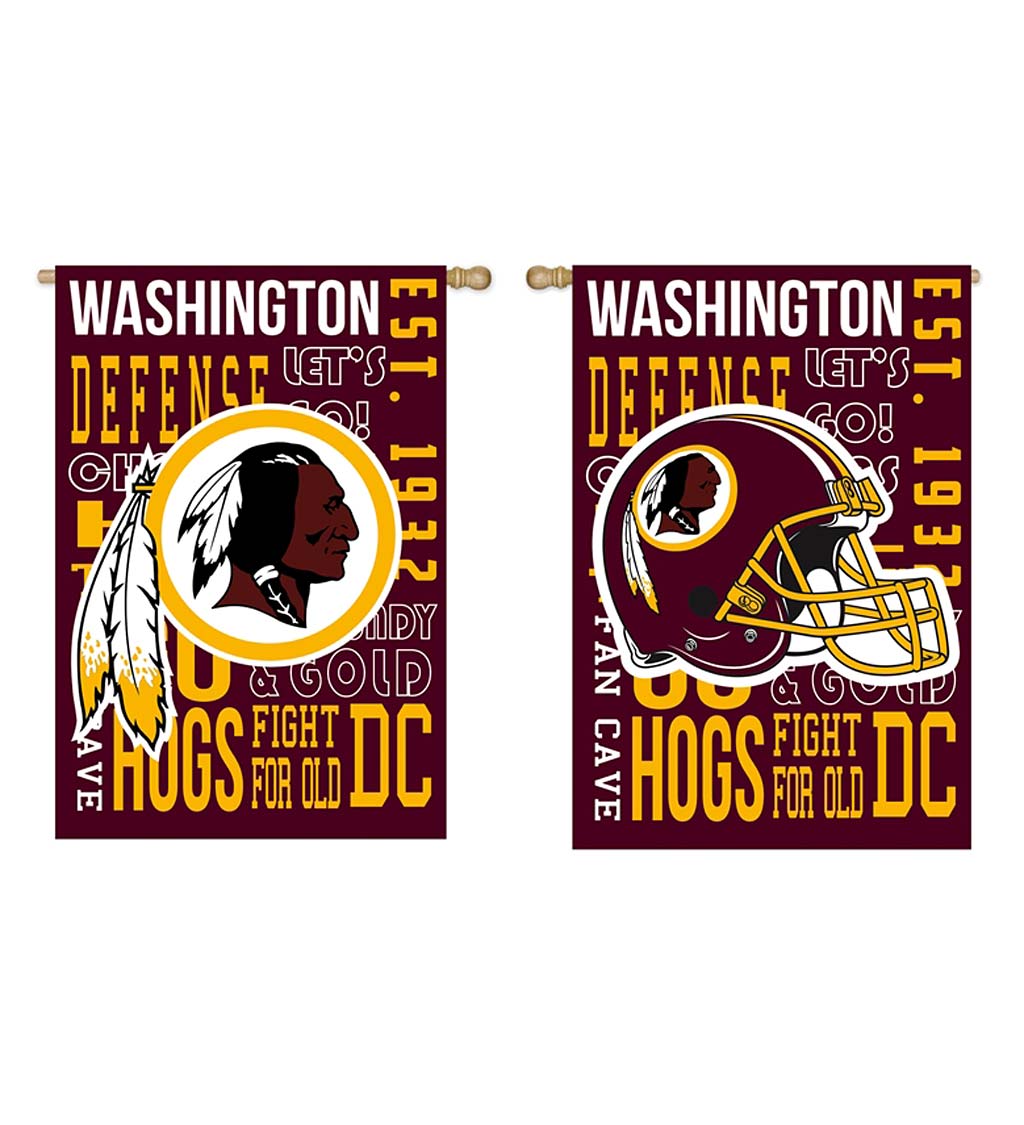 Double-Sided Fan Rules NFL Team Pride Sueded House Flag - Washington Redskins