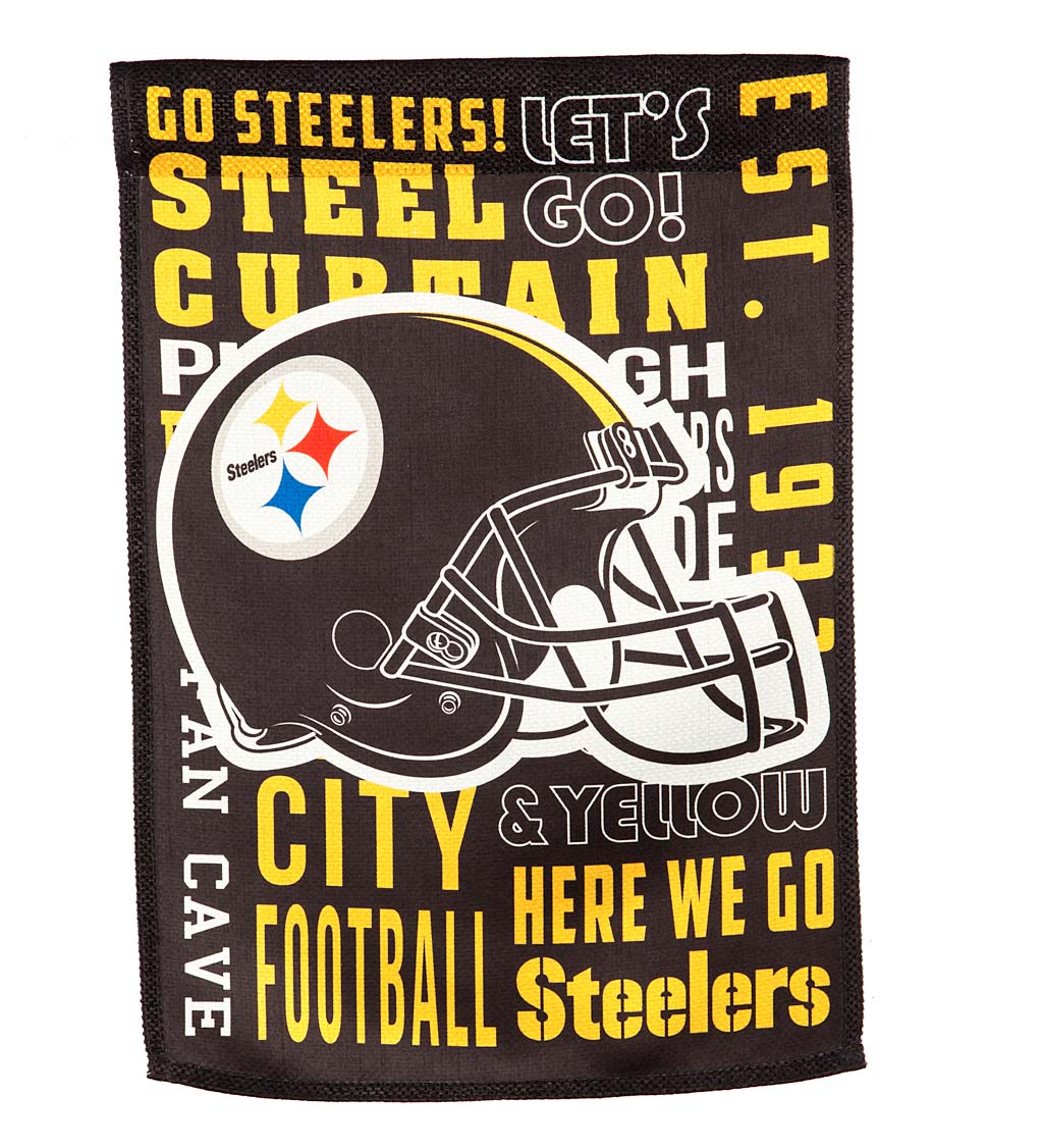 Double-Sided Fan Rules NFL Team Pride Sueded House Flag - Pittsburgh Steelers