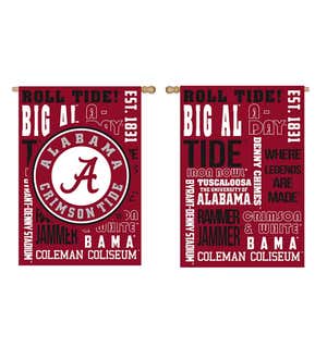 Double-Sided Fan Rules College Team Pride Sueded House Flag - Univ of Arkansas