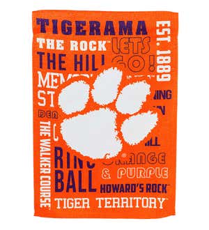 Double-Sided Fan Rules College Team Pride Sueded House Flag - Clemson Univ