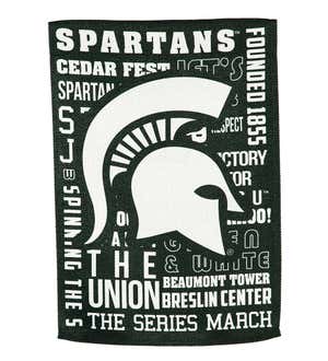 Double-Sided Fan Rules College Team Pride Sueded House Flag - Michigan State