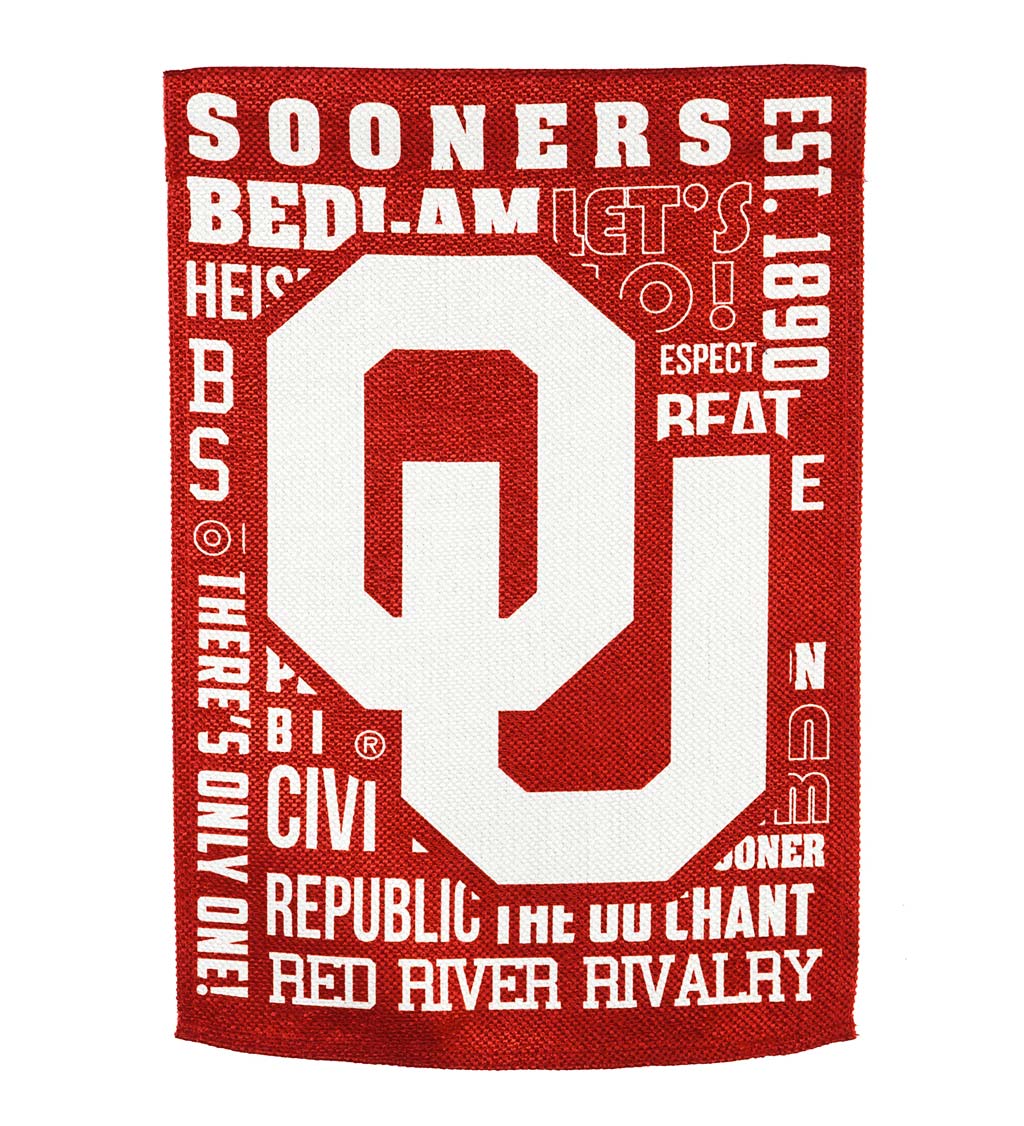 Double-Sided Fan Rules College Team Pride Sueded House Flag - Univ of Oklahoma