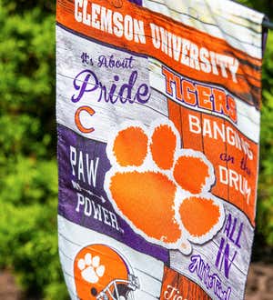Double-Sided Fan Rules College Team Pride Linen House Flag - Clemson Univ