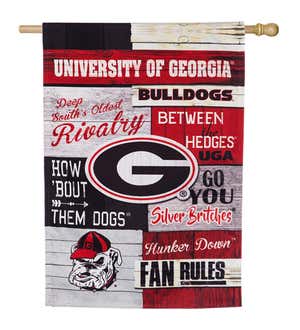 Double-Sided Fan Rules College Team Pride Linen House Flag - Univ of Michigan