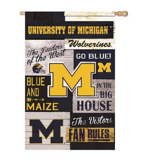 Double-Sided Fan Rules College Team Pride Linen House Flag - Ohio State