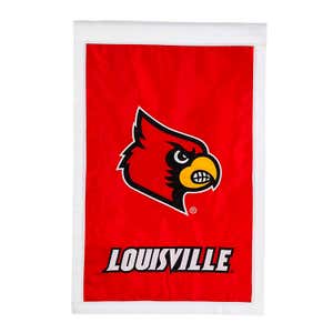 Double-Sided College Team Pride Applique House Flag - Univ of Louisville