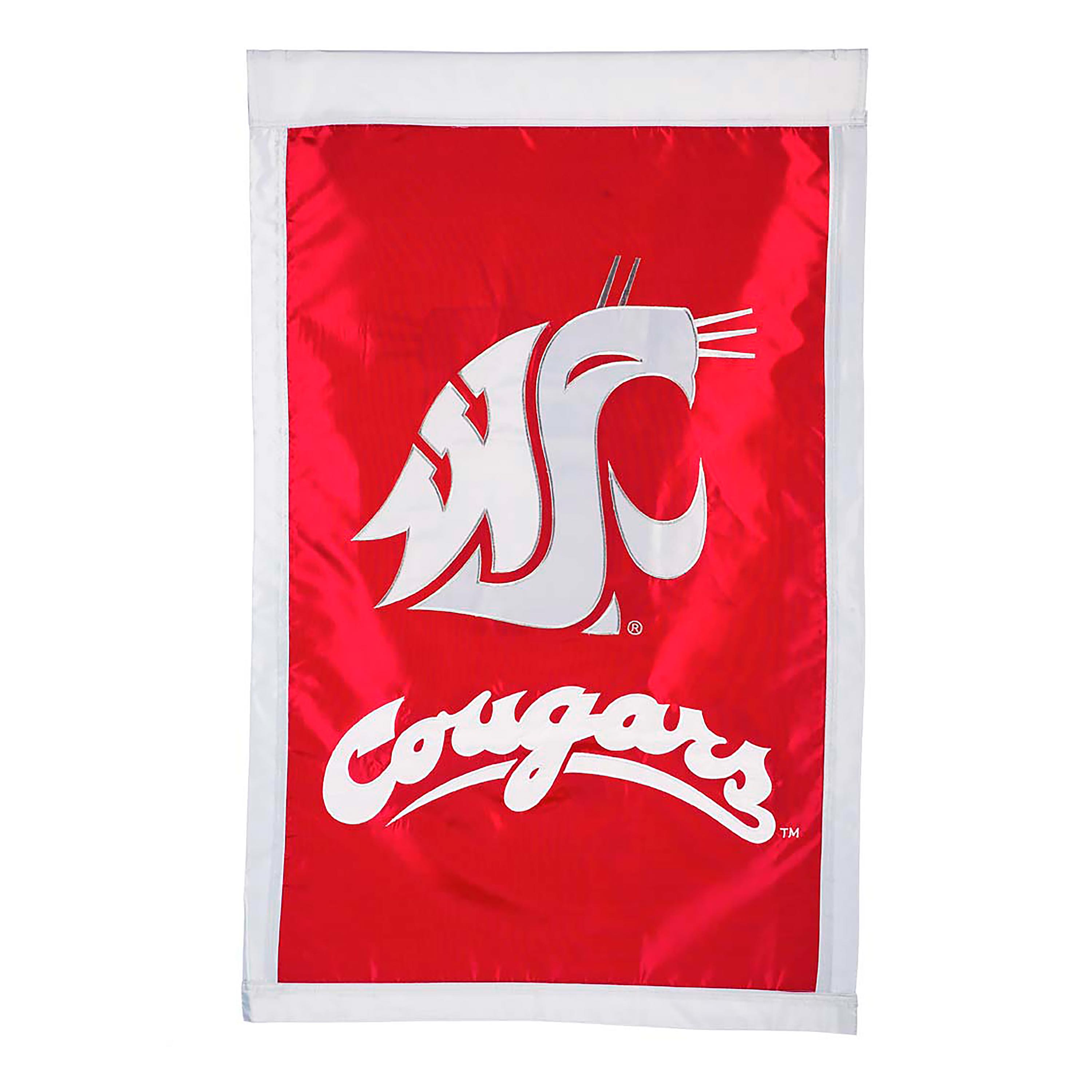 Double-Sided College Team Pride Applique House Flag - Washington State