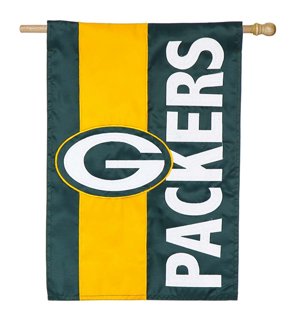 Double-Sided Embellished NFL Team Pride Applique House Flag - Green Bay Packers