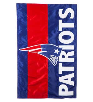 Double-Sided Embellished NFL Team Pride Applique House Flag - New England Patriots