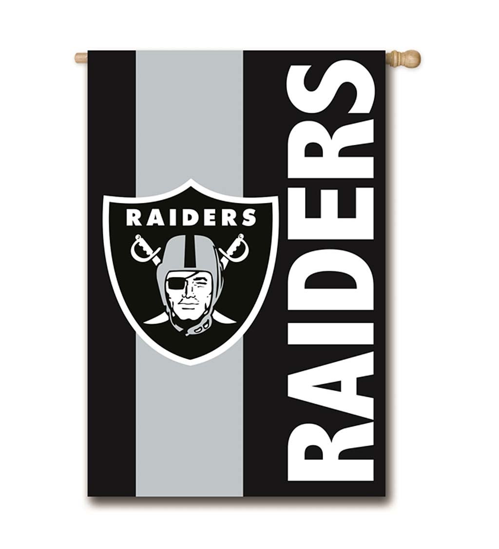 Double-Sided Embellished NFL Team Pride Applique House Flag - Las Vegas Raiders