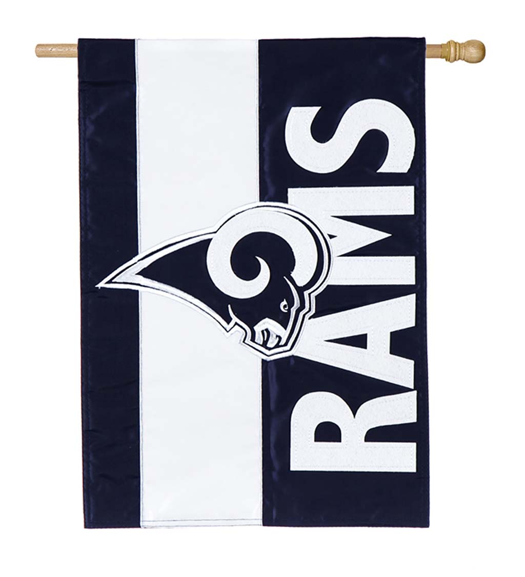 Double-Sided Embellished NFL Team Pride Applique House Flag - LA Rams