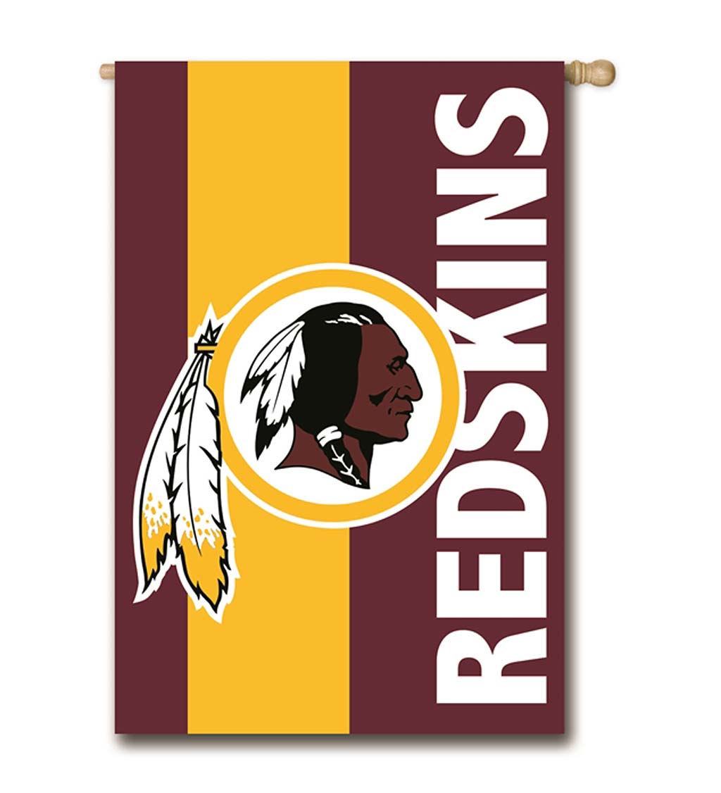 Double-Sided Embellished NFL Team Pride Applique House Flag - Washington Redskins