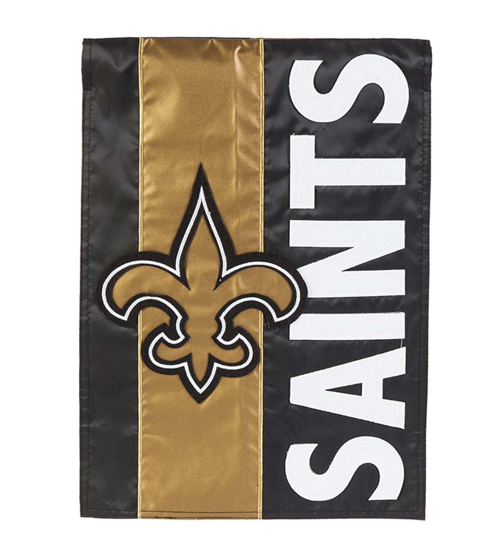 Double-Sided Embellished NFL Team Pride Applique House Flag - New Orleans Saints